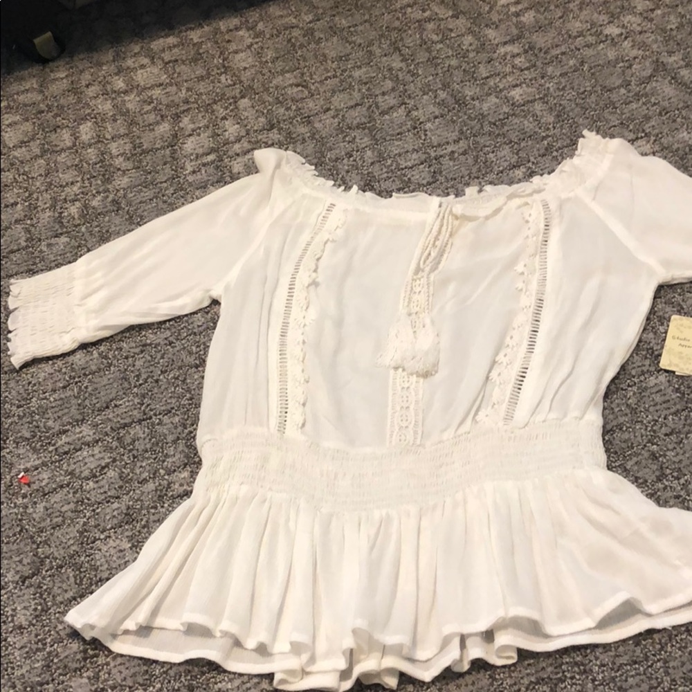 White Off The Shoulder Top
